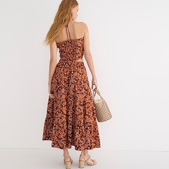 J. Crew - Tiered Pull-On Maxi Skirt in Vintage Vines - Picture 3 of 5